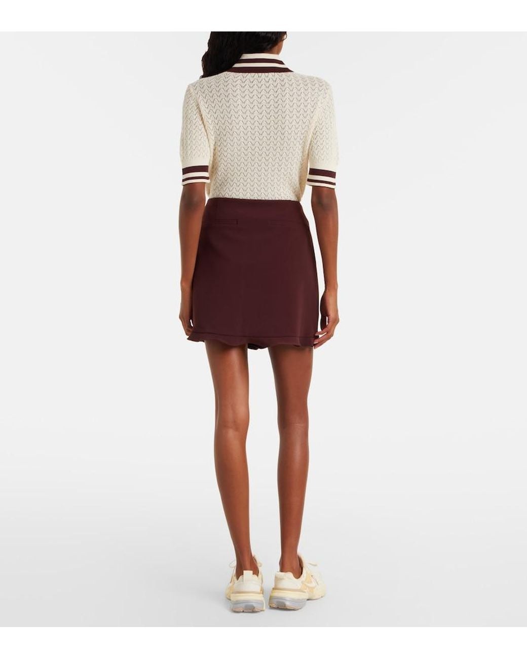 Tory Burch Red Ruffled Skort