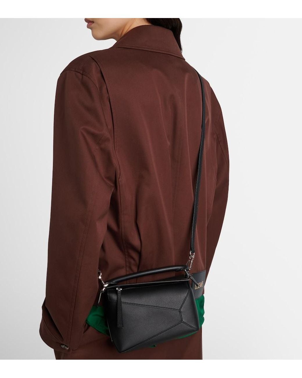 Loewe Black Puzzle Edge Mini Leather Top-Handle Bag