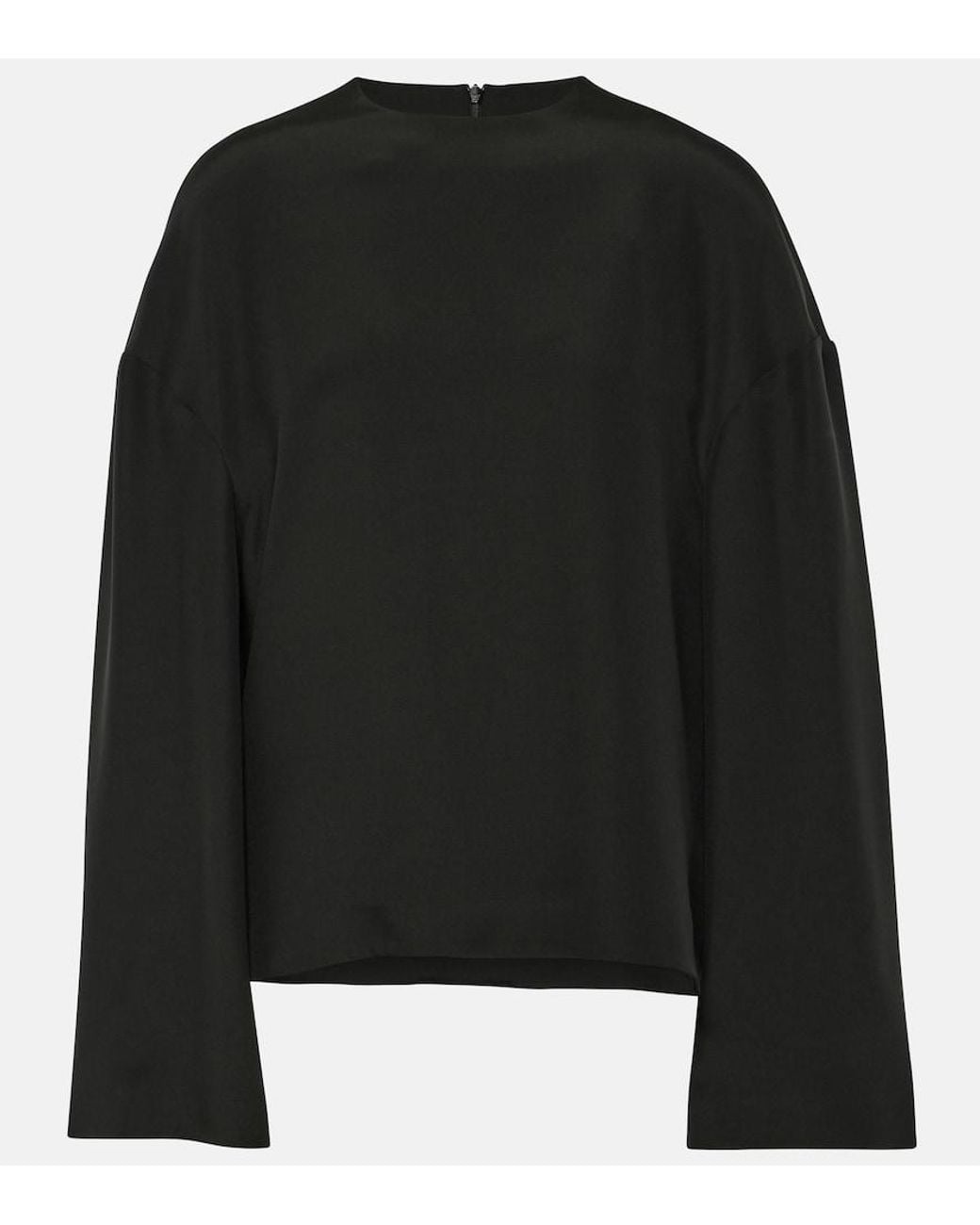 FFORME Black Ana Silk Cady Blouse