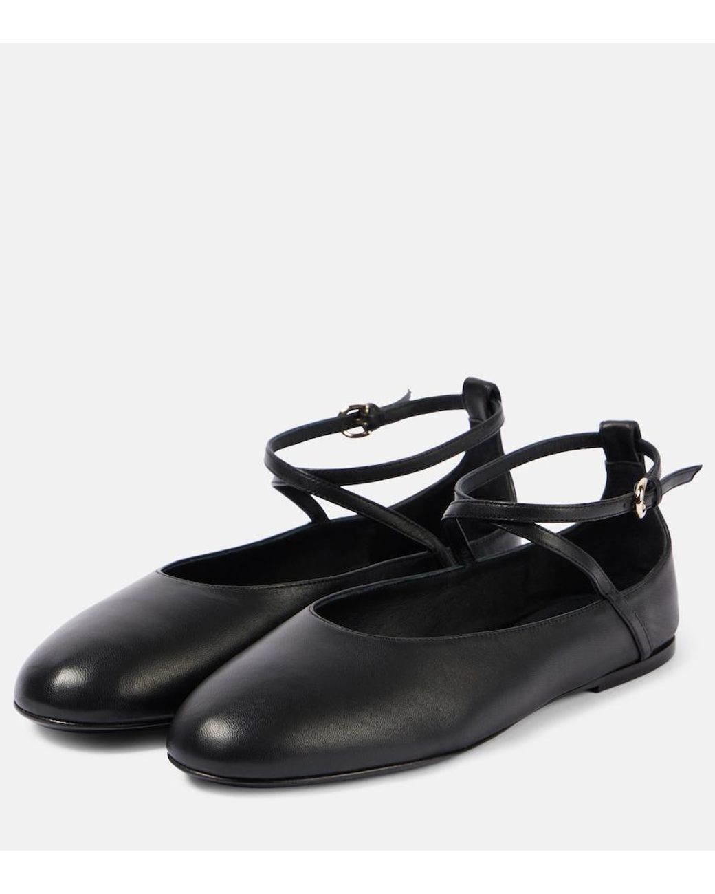 Co. Black Leather Ballet Flats
