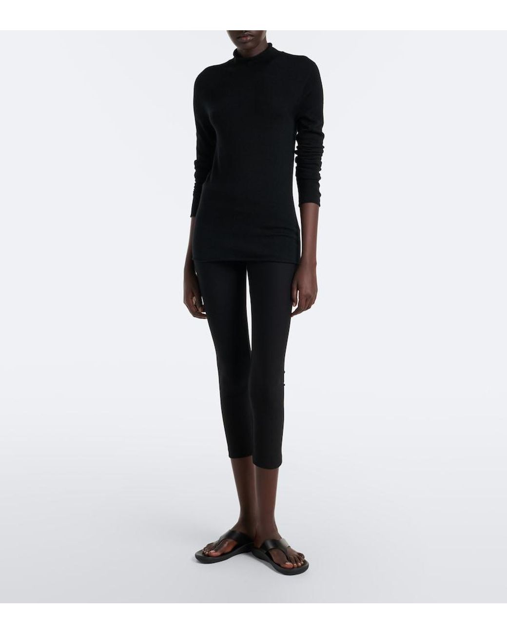The Row Black Gael Skinny Pants