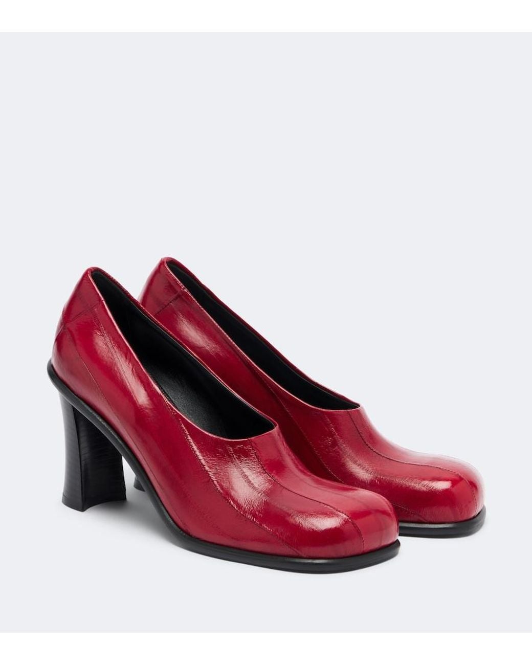 Proenza Schouler Red Esme Eel Leather Pumps