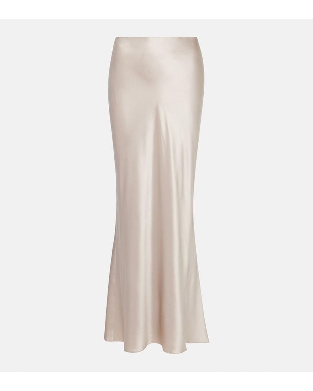 The Sei Natural Silk Satin Maxi Skirt