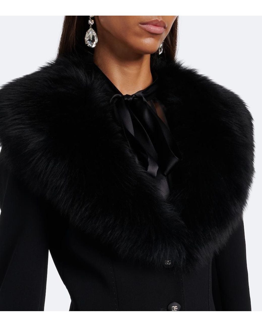 Dolce & Gabbana Black Dg Wool-Blend Jacket
