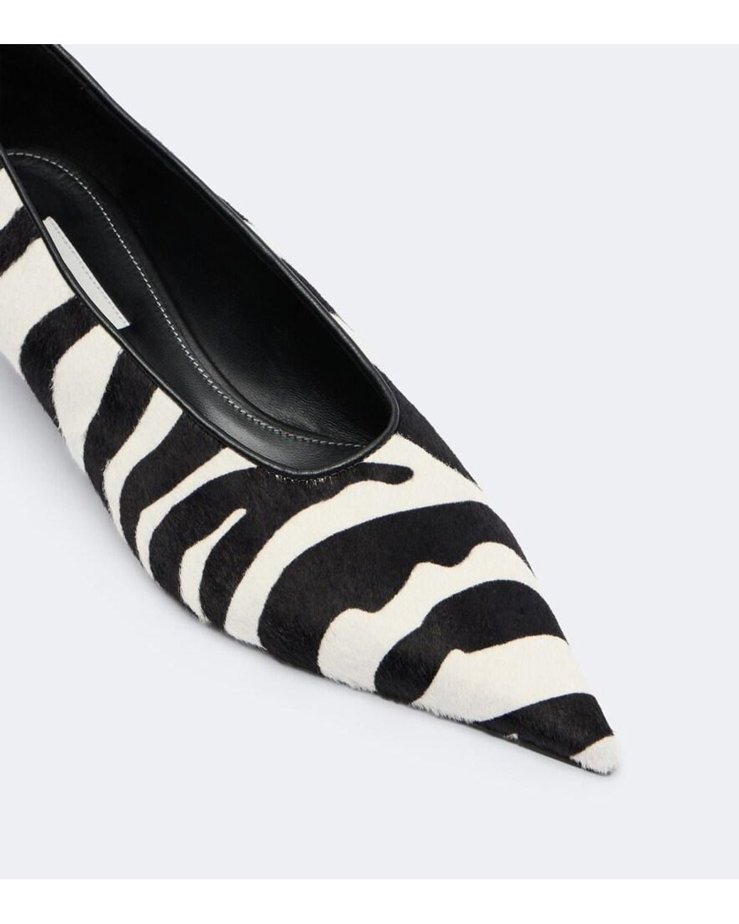 Totême Black Zebra-Print Calf Hair Pumps
