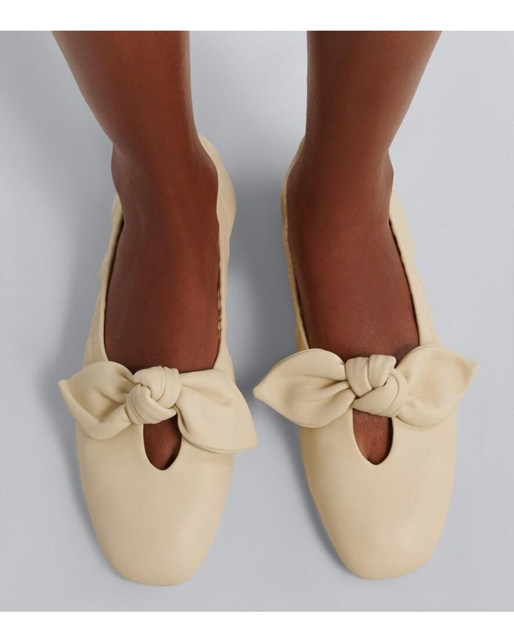 Zimmermann White Carousel Leather Ballet Flats