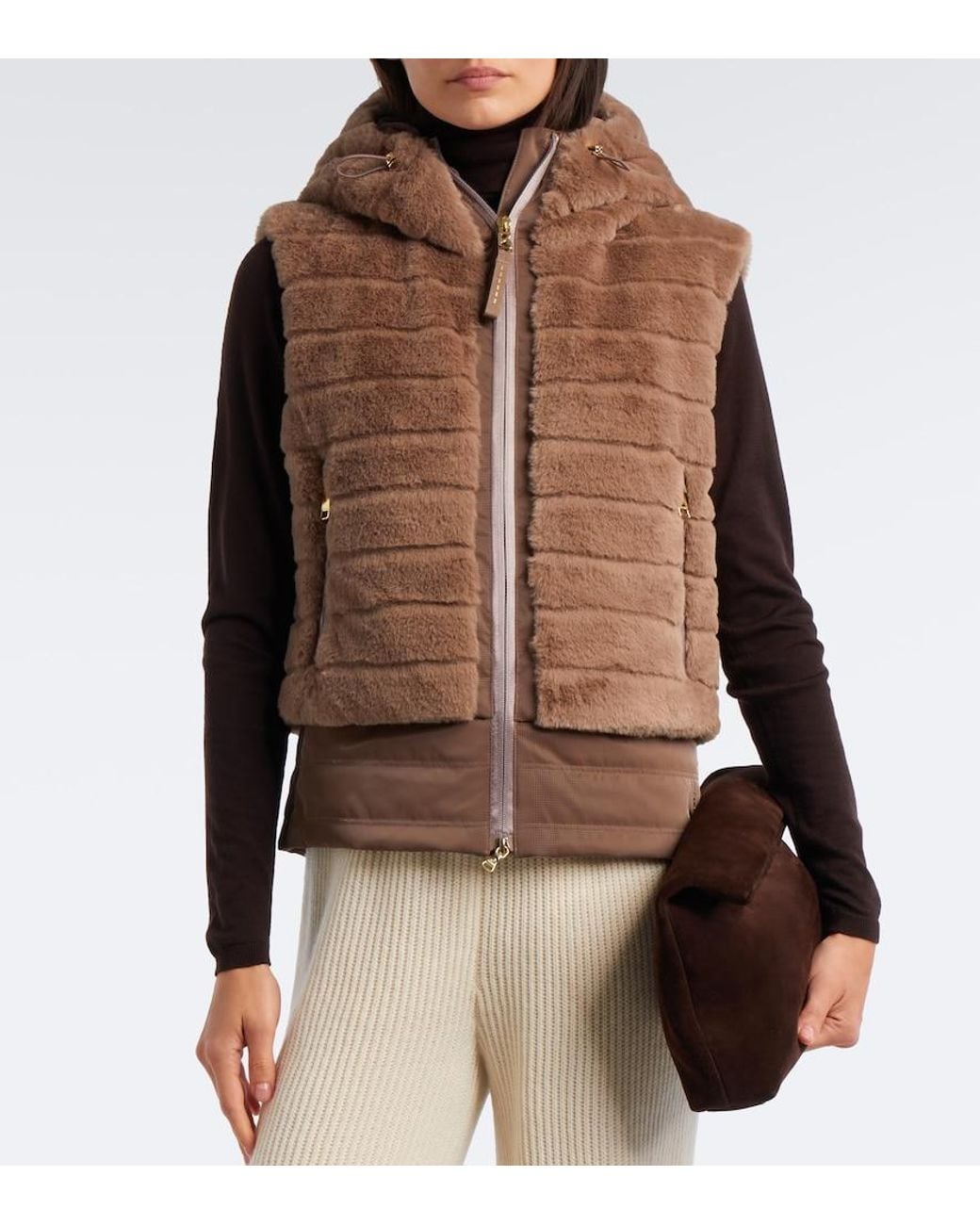 Bogner Brown Manda Down Ski Vest