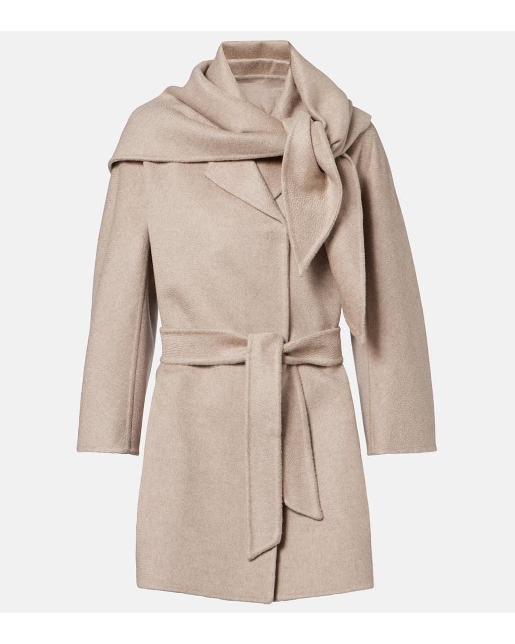 Max Mara Natural Cashmere Wrap Coat