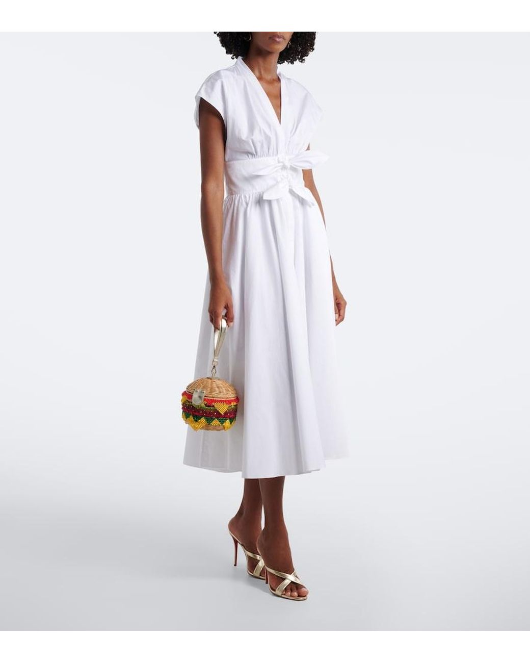 Judith Leiber White Cheeseburger Deluxe Embellished Clutch