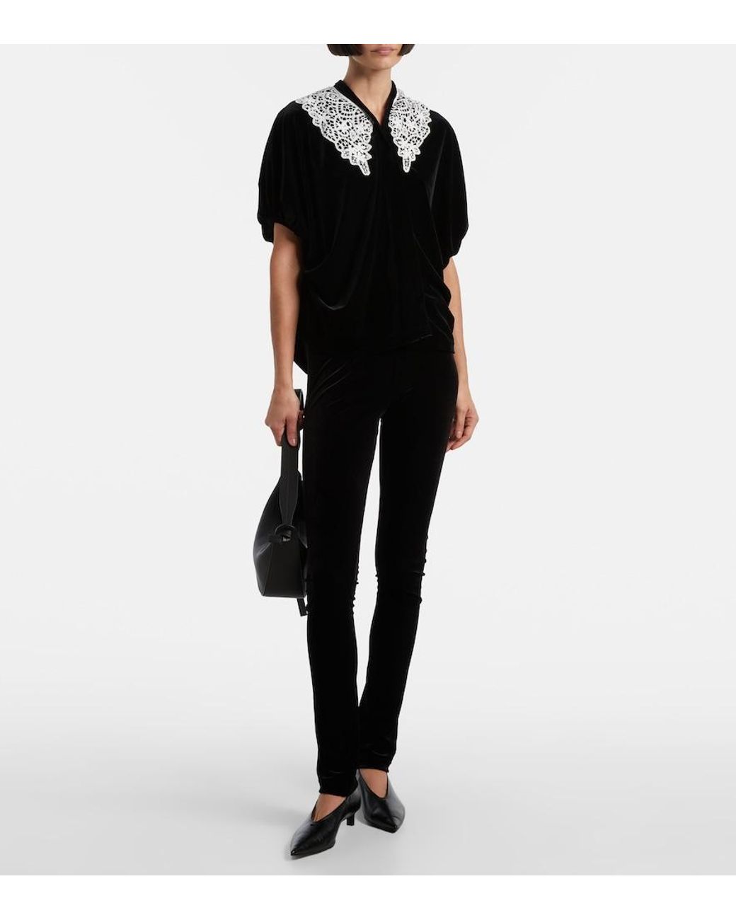 Junya Watanabe Black Jersey Slim Pants