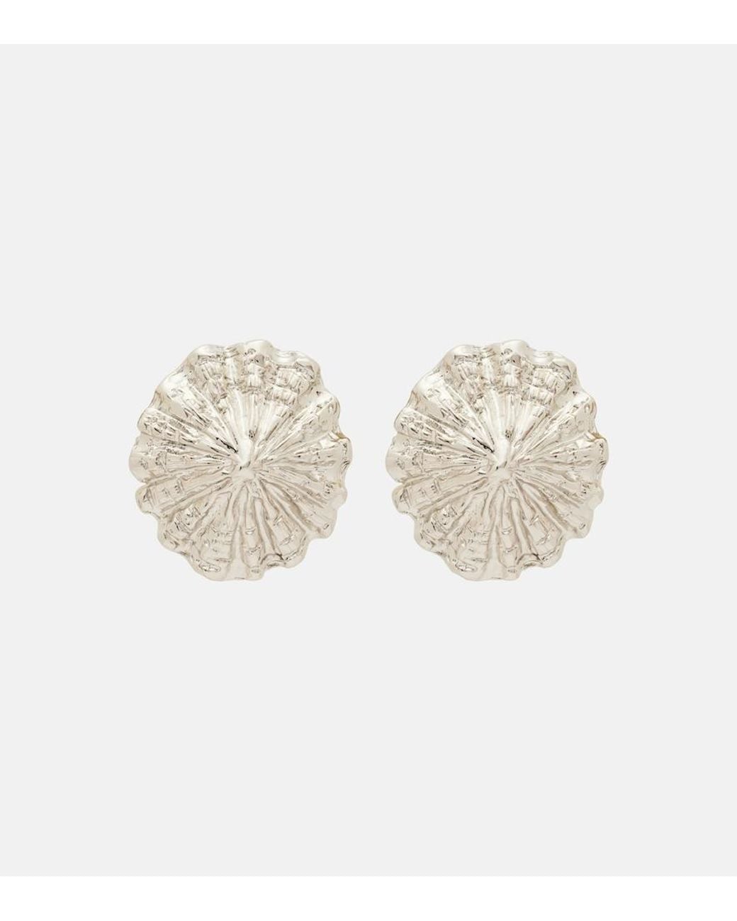 Jennifer Behr White Limpet Earrings