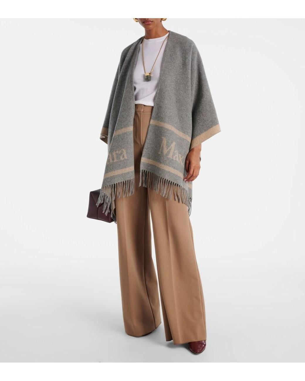 Max Mara White Gerico Virgin Wool Top