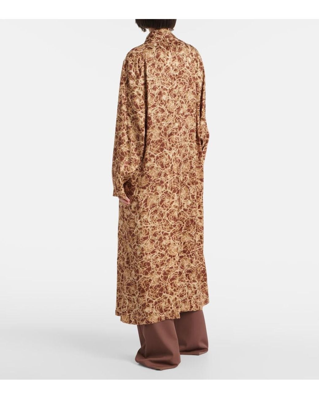 Dries Van Noten Natural Leopard-Print Coat