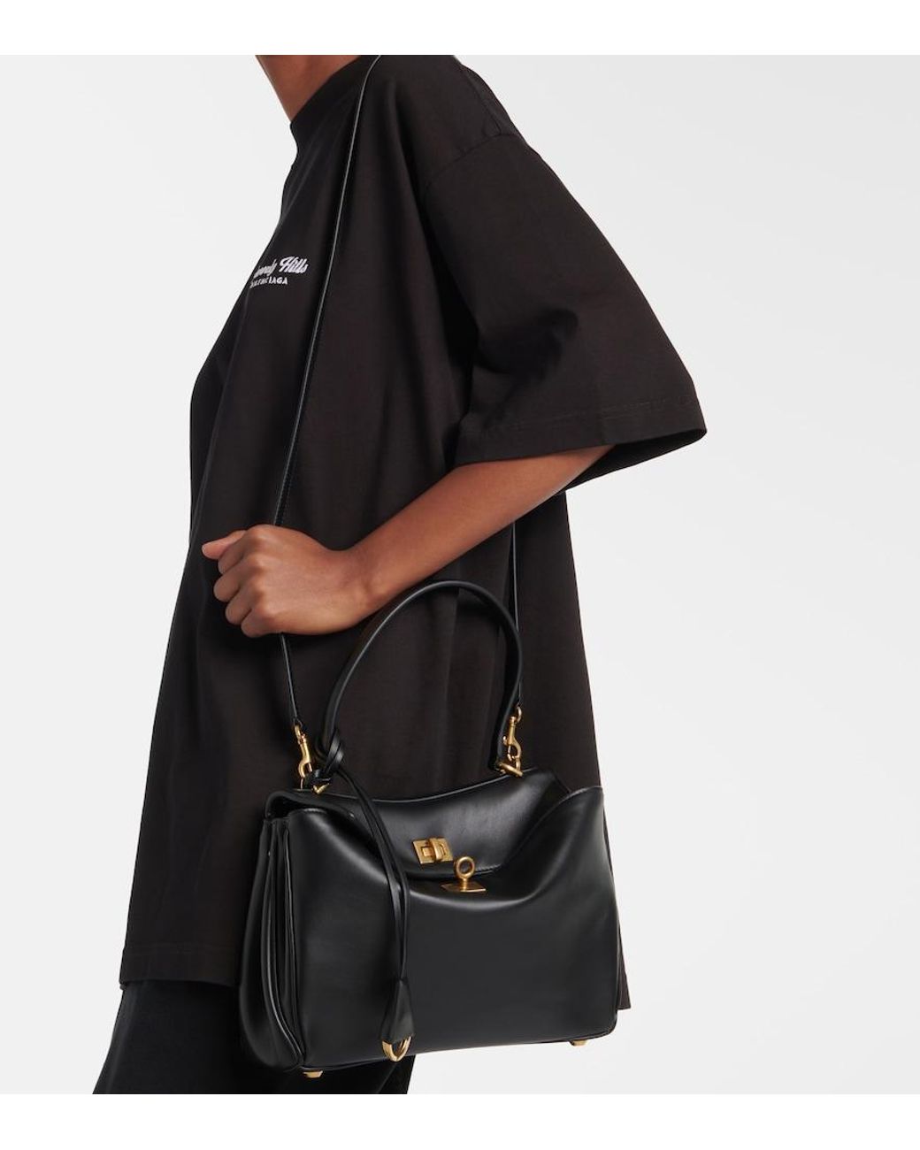Balenciaga Black Rodeo Small Leather Handbag
