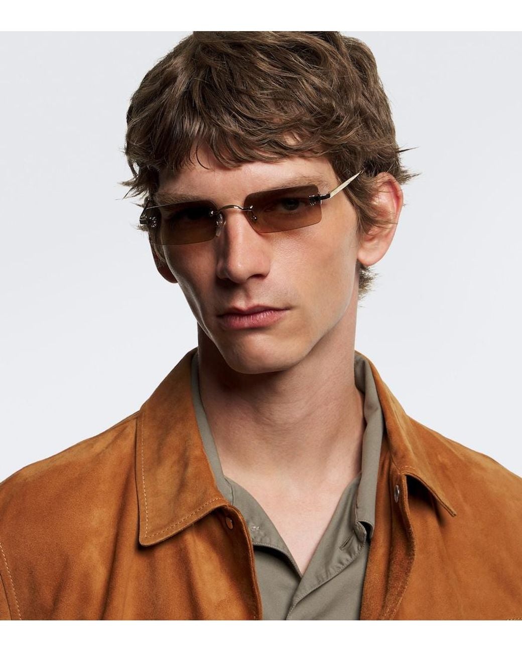 Cartier Metallic Signature C Rectangular Sunglasses for men