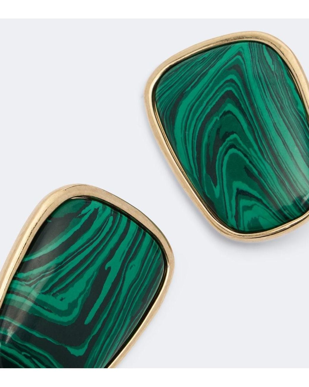 Acne Green Embellished Clip-On Earrings
