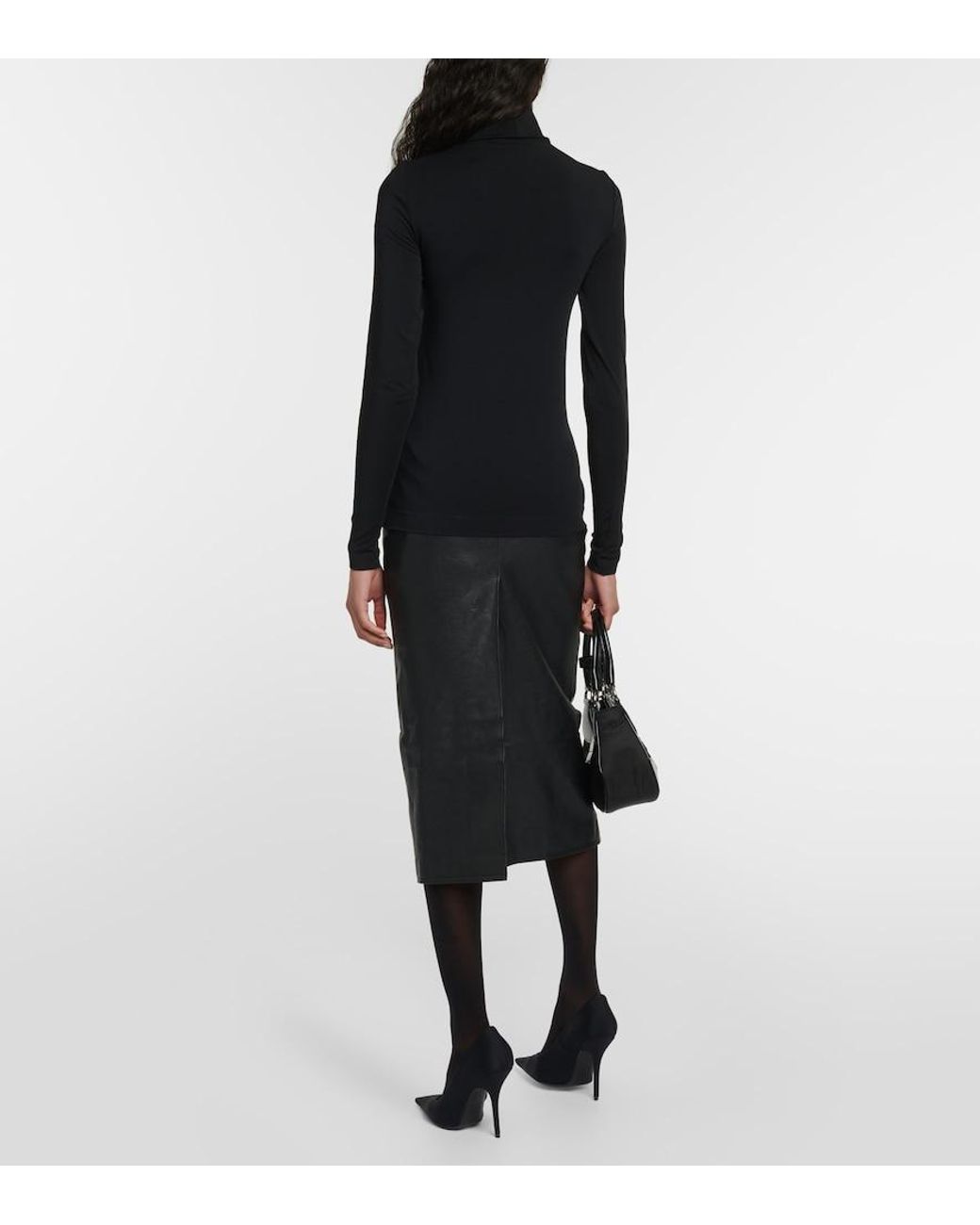 Wolford Black Aurora Jersey Tank Top