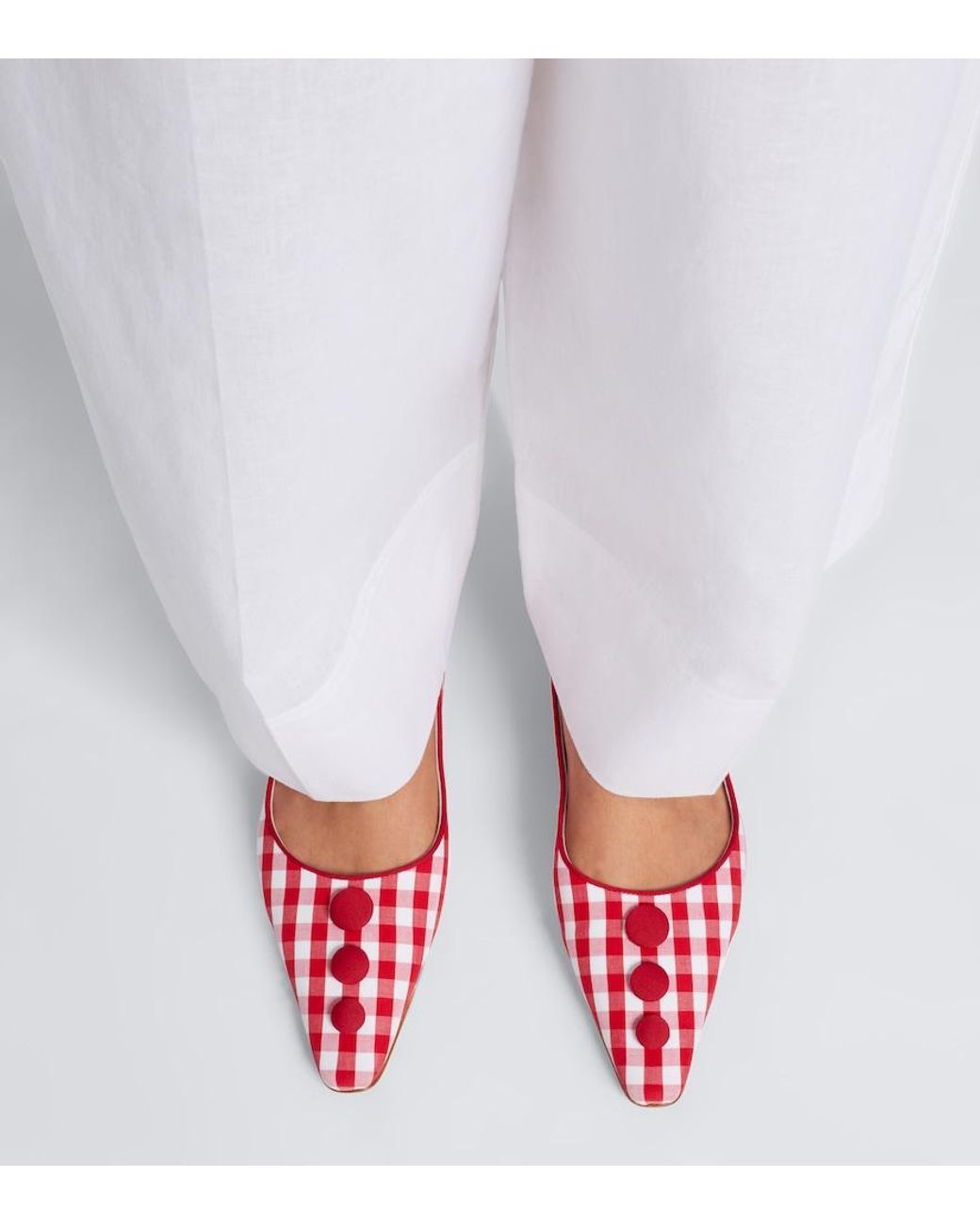 Manolo Blahnik Pink Alexa Gingham Pumps