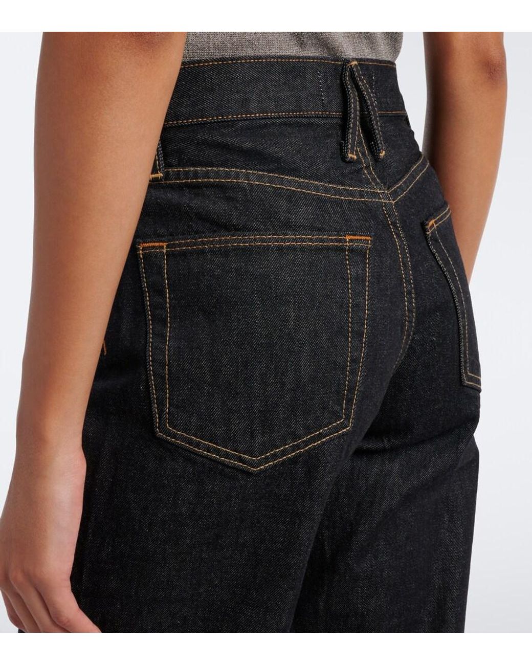 SLVRLAKE Denim Black Grace Wide-Leg Jeans
