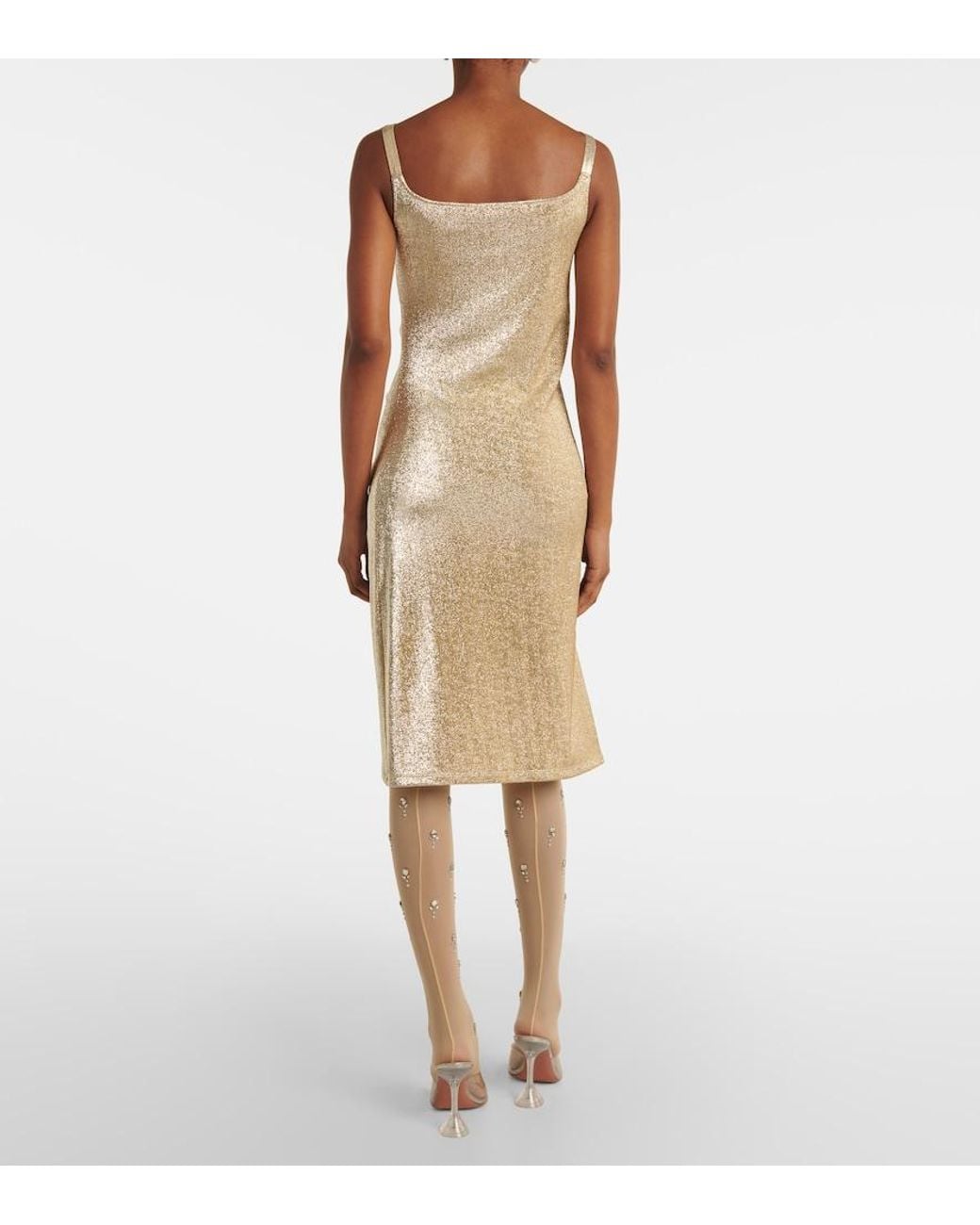 Rabanne Natural Embellished Tights
