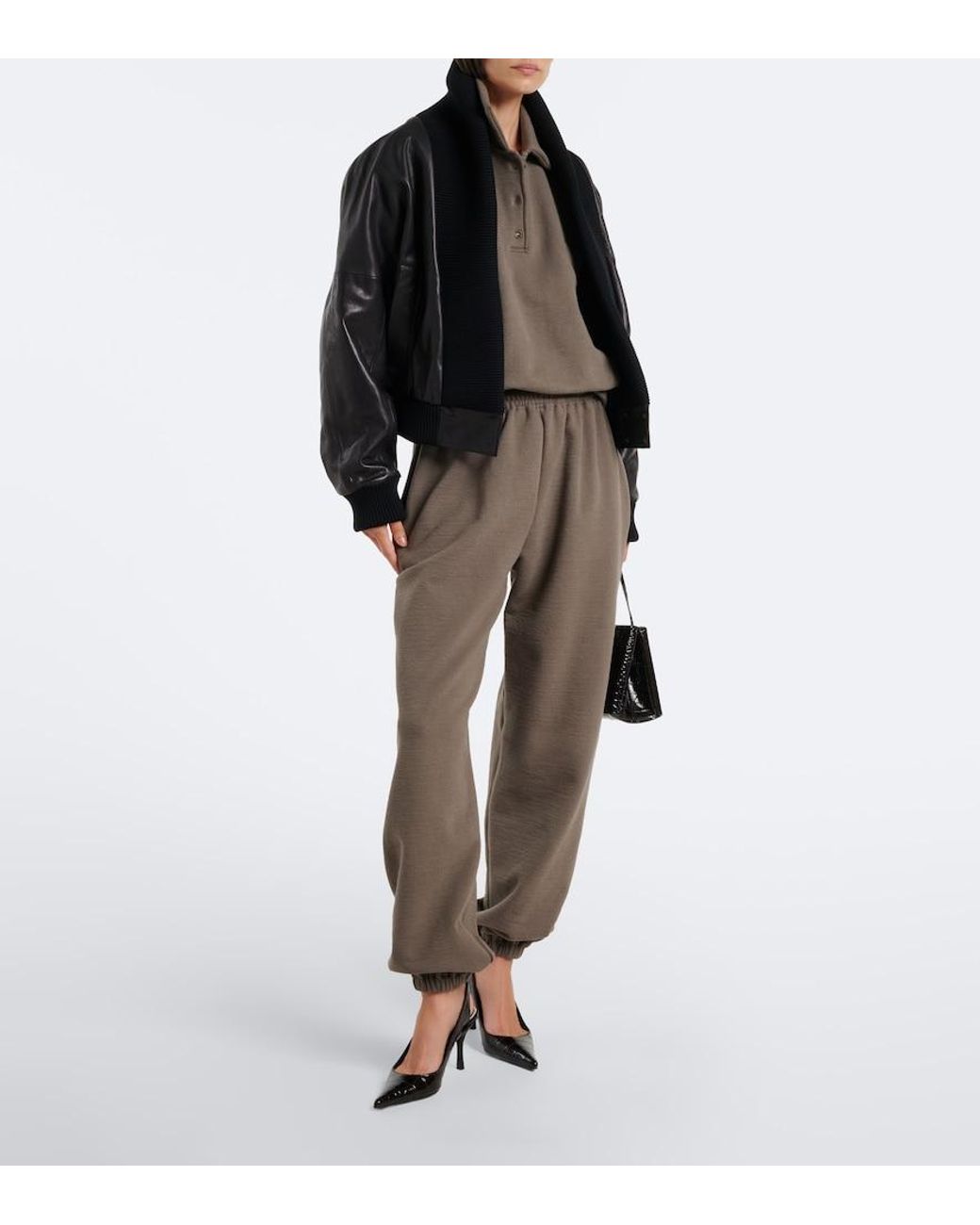 Magda Butrym Brown Cotton-Blend Sweatpants