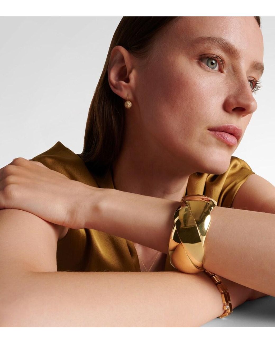 Ileana Makri Metallic Blaze 18Kt Cuff Bracelet