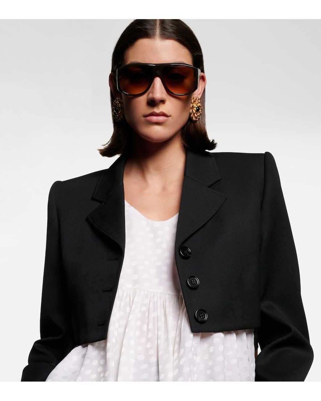 Chloé Brown Logo Oversized Sunglasses