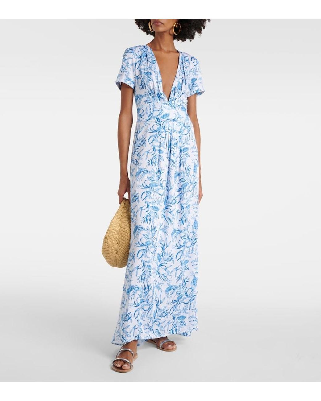 Melissa Odabash Blue Lou Printed Maxi Dress