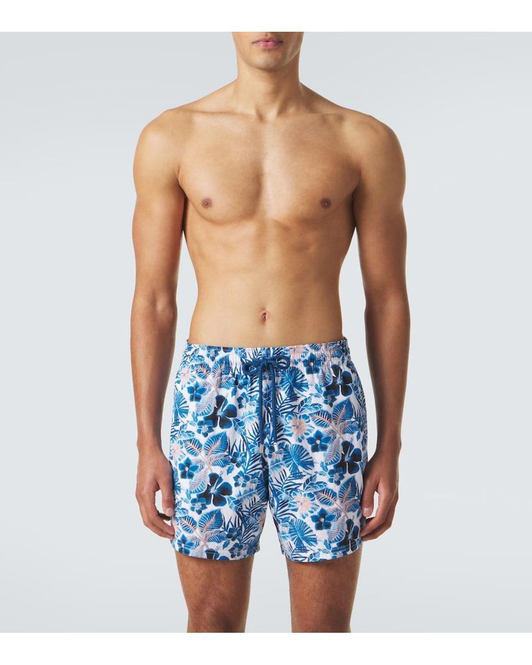 Vilebrequin Blue Moorise Floral Swim Trunks for men