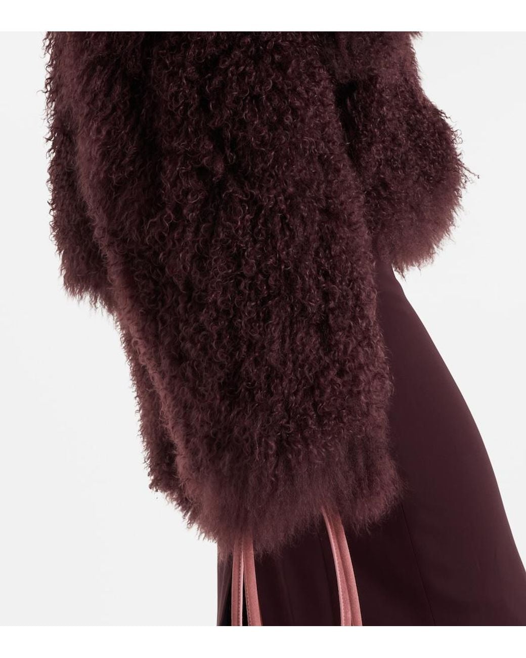 The Attico Purple Shearling Jacket