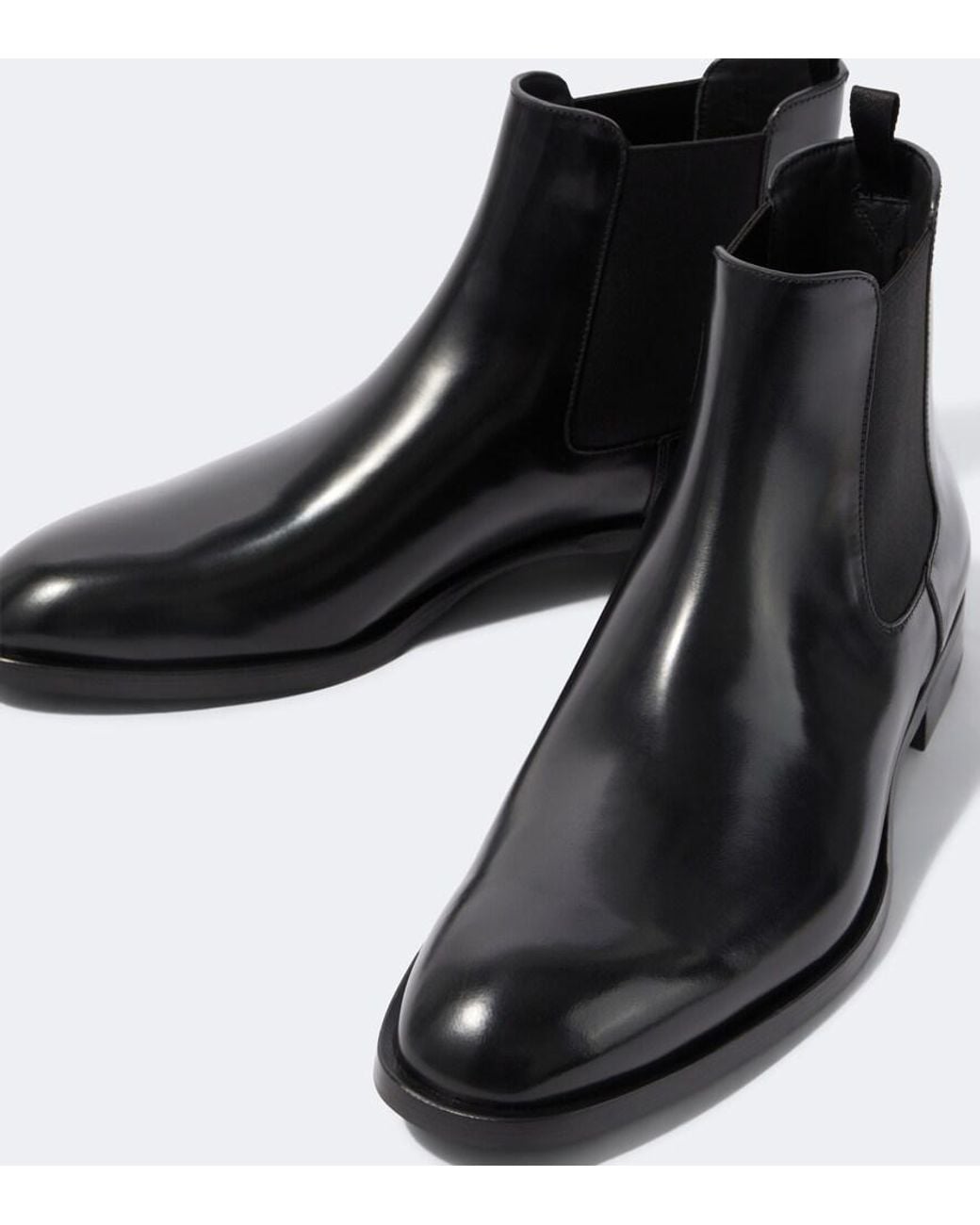 Prada Black Leather Chelsea Boots for men