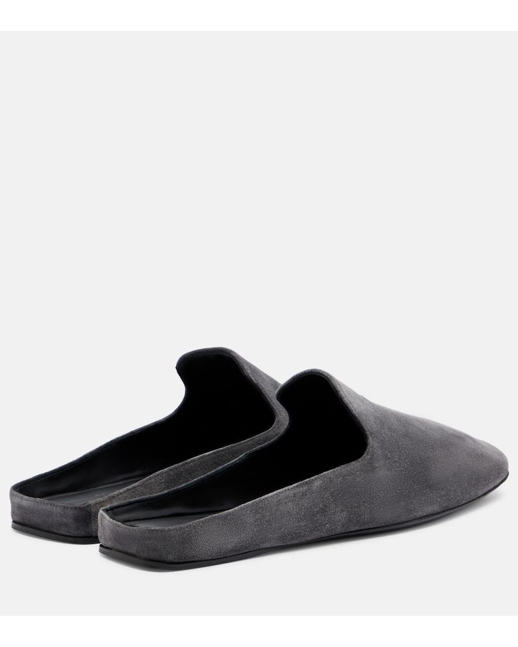 Max Mara Black Logo Suede Mules