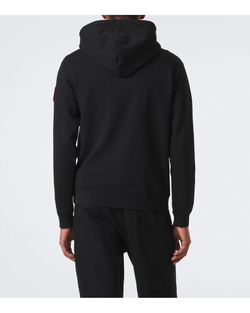 Canada Goose Black Loon Cotton Terry Hoodie for men