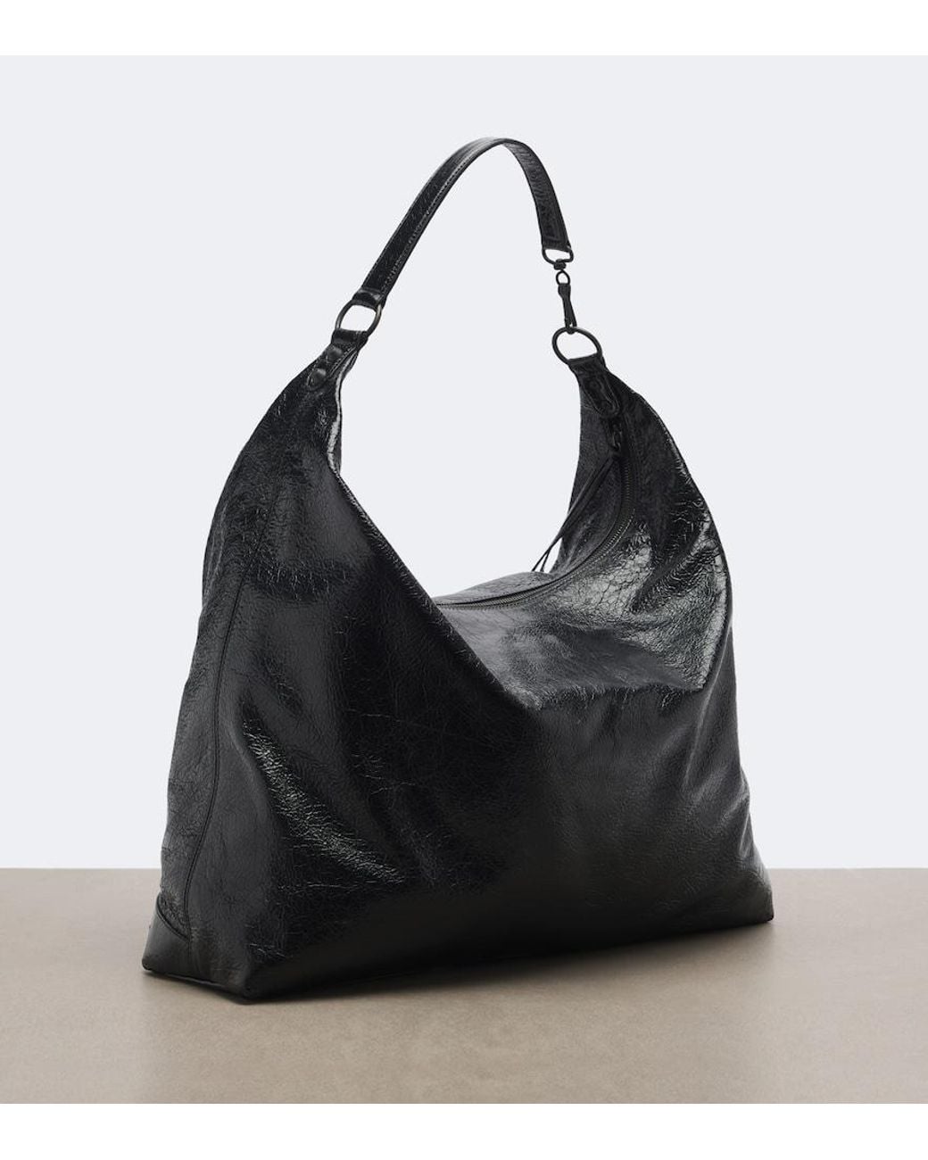 Balenciaga Black Le City Large Leather Shoulder Bag