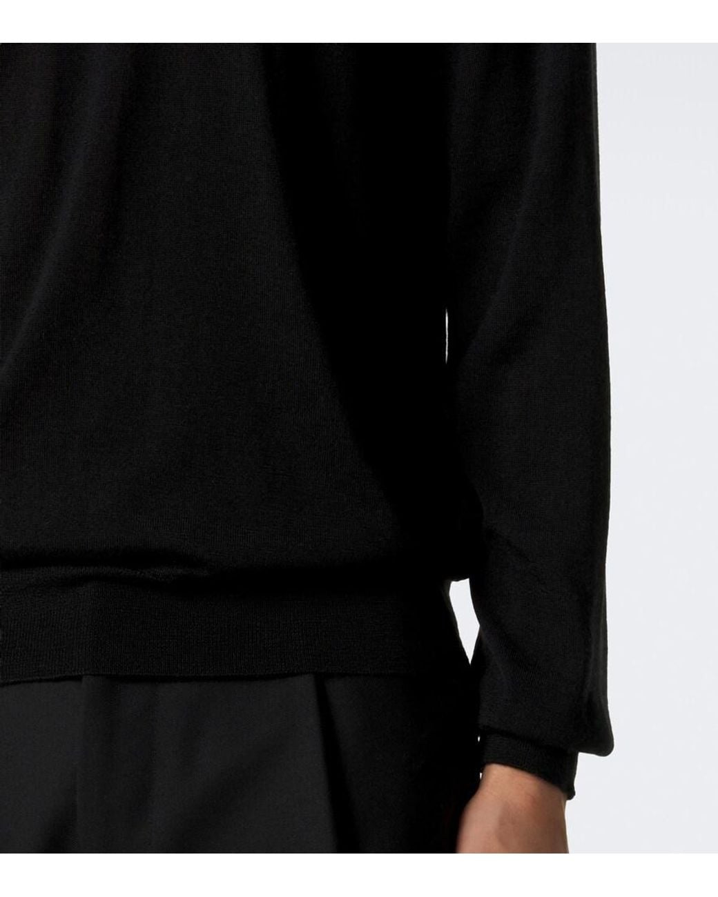 Saman Amel Black Remy Cashmere And Silk Sweater for men