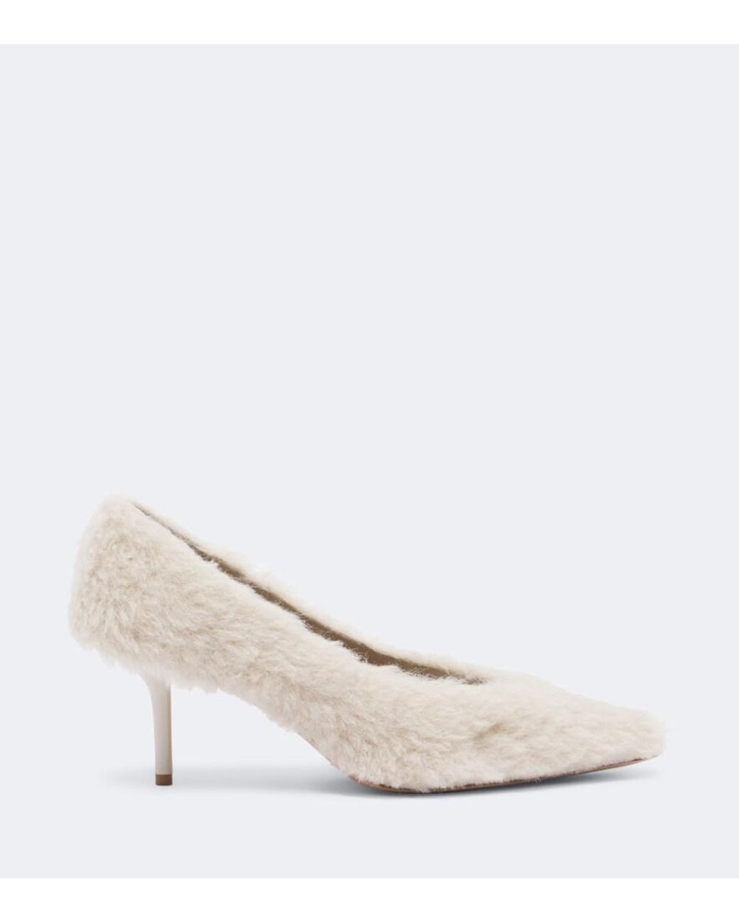 Max Mara White Shearling Pumps