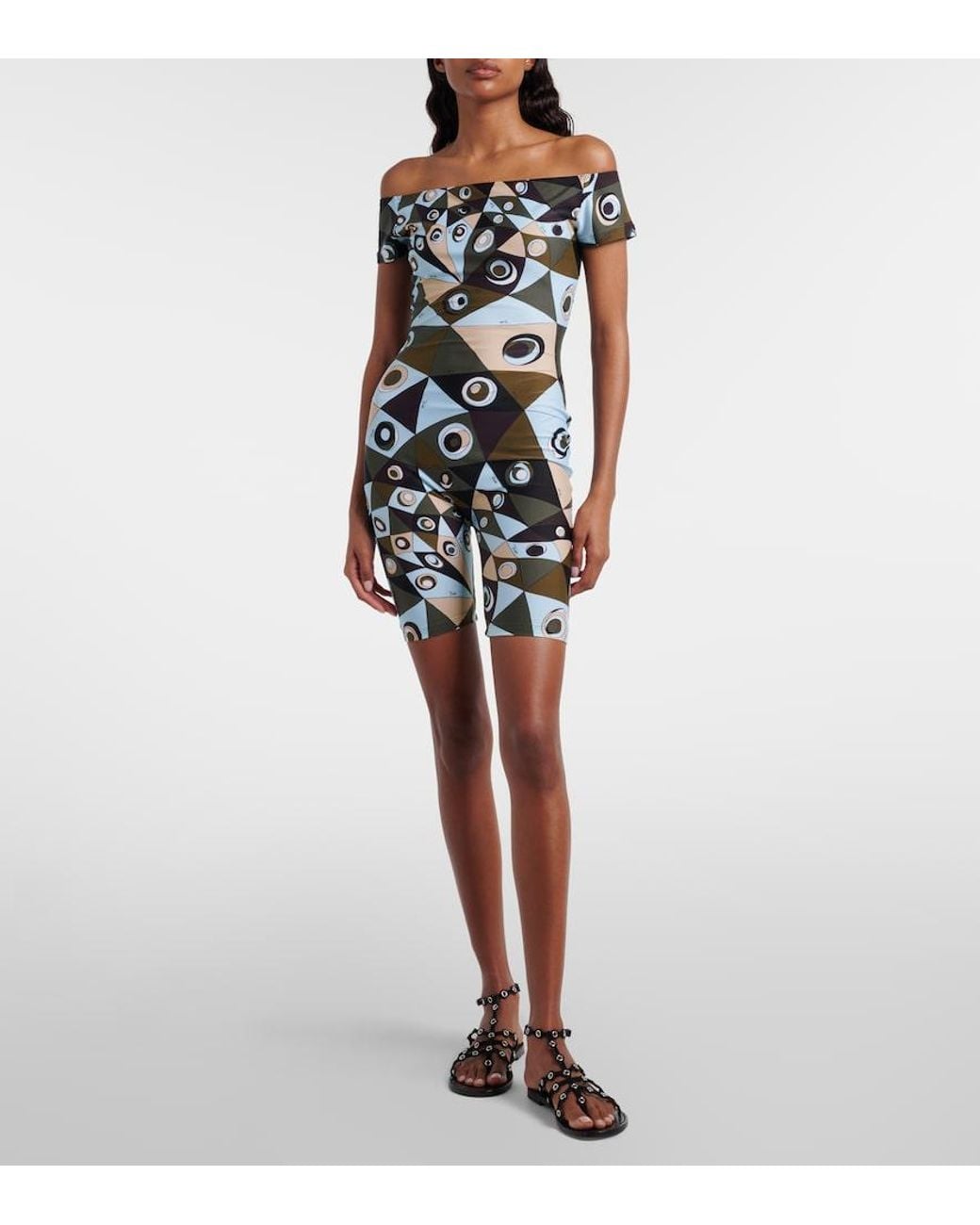 Emilio Pucci Black Occhi Off-Shoulder Jumpsuit