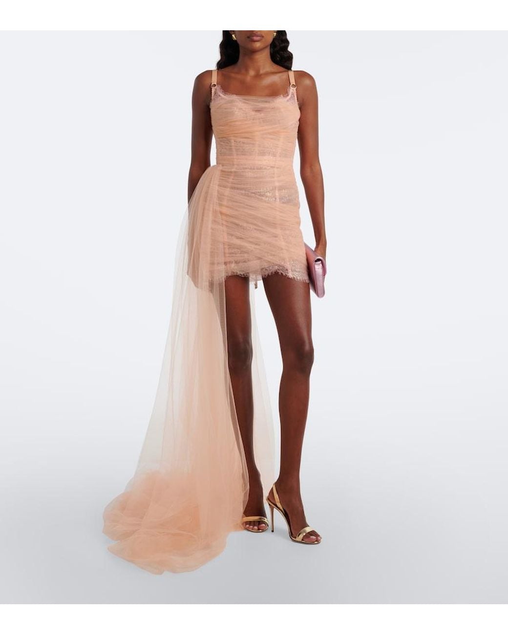 Maria Lucia Hohan White Elsinora Tulle Corset Minidress