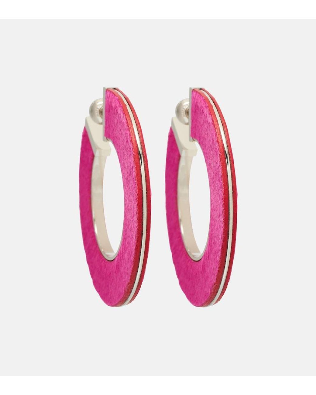 Orecchini Con Pelle di Alaïa in Pink