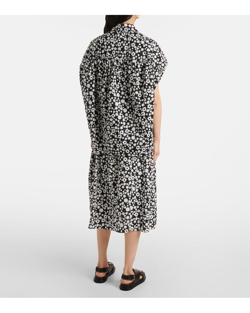 Marni Black Printed Cotton Poplin Shirt