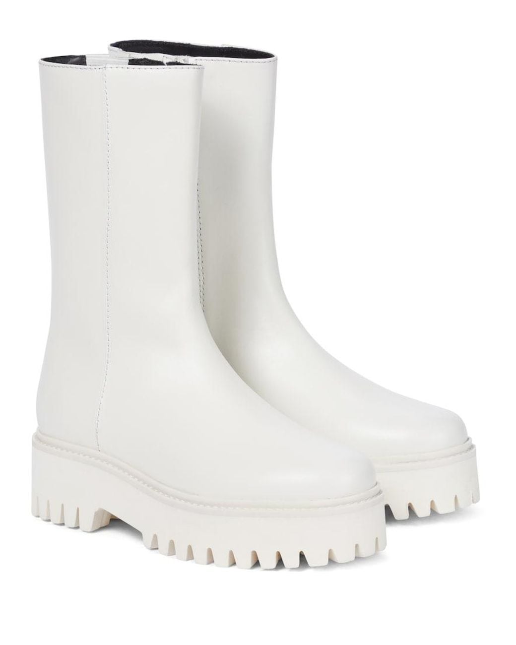 Dorothee Schumacher White Sporty Elegance Leather Boots