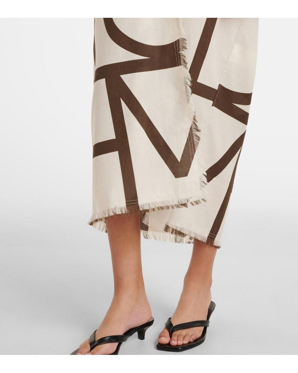 Totême  Natural Monogram Cotton Beach Cover-Up