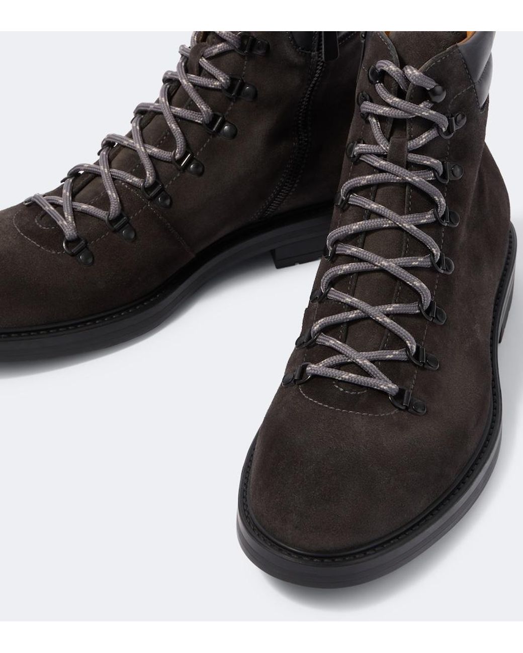 Magnanni Shoes Black Montana X Suede Hiking Boots for men