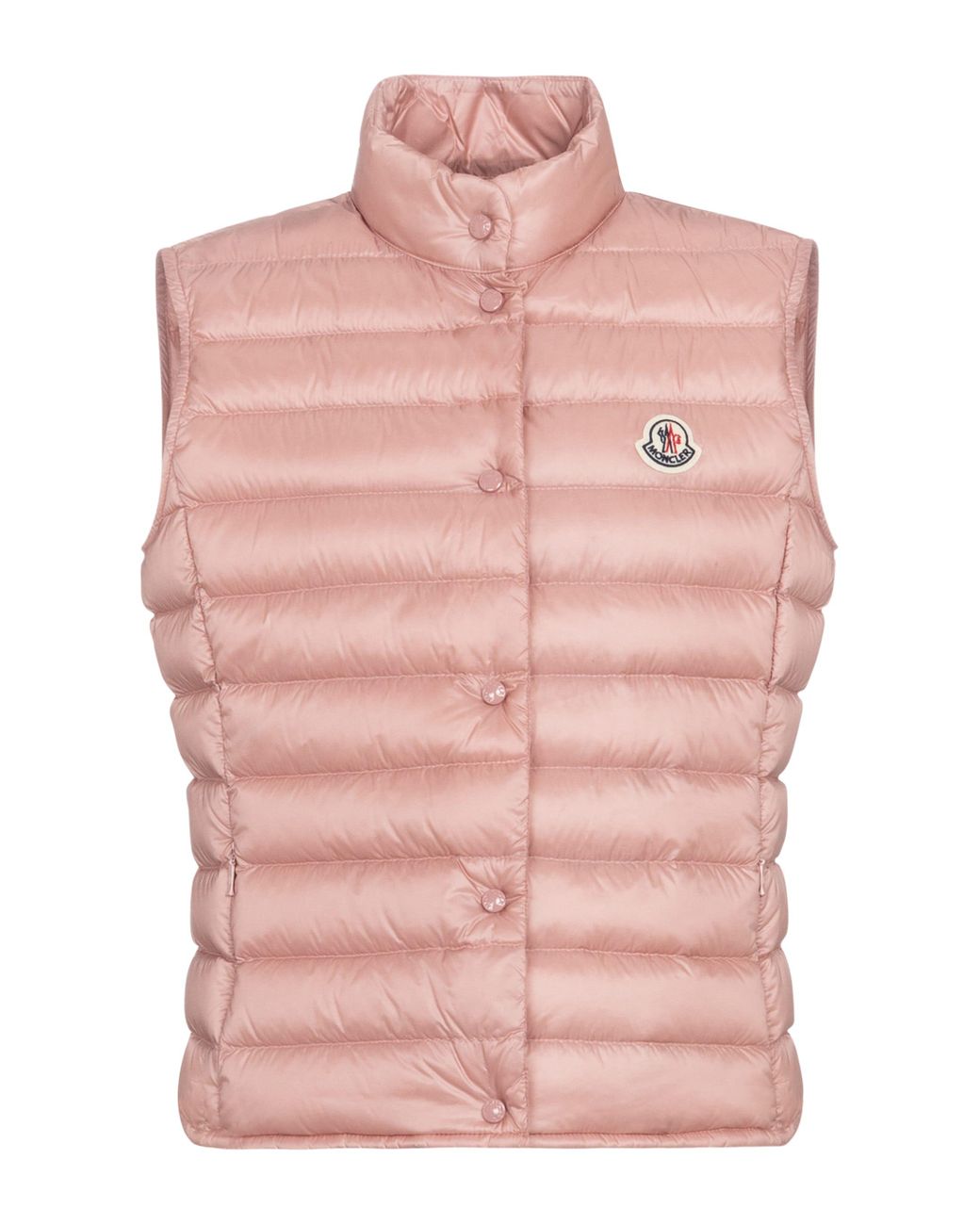 Moncler Liane Down Vest in Pink (Natural) - Lyst