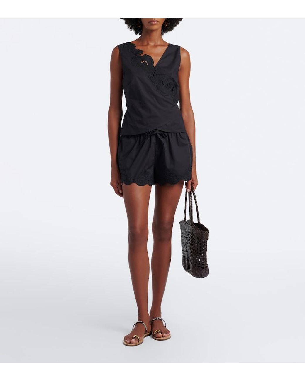 Sir Black Klara Cotton Wrap Top