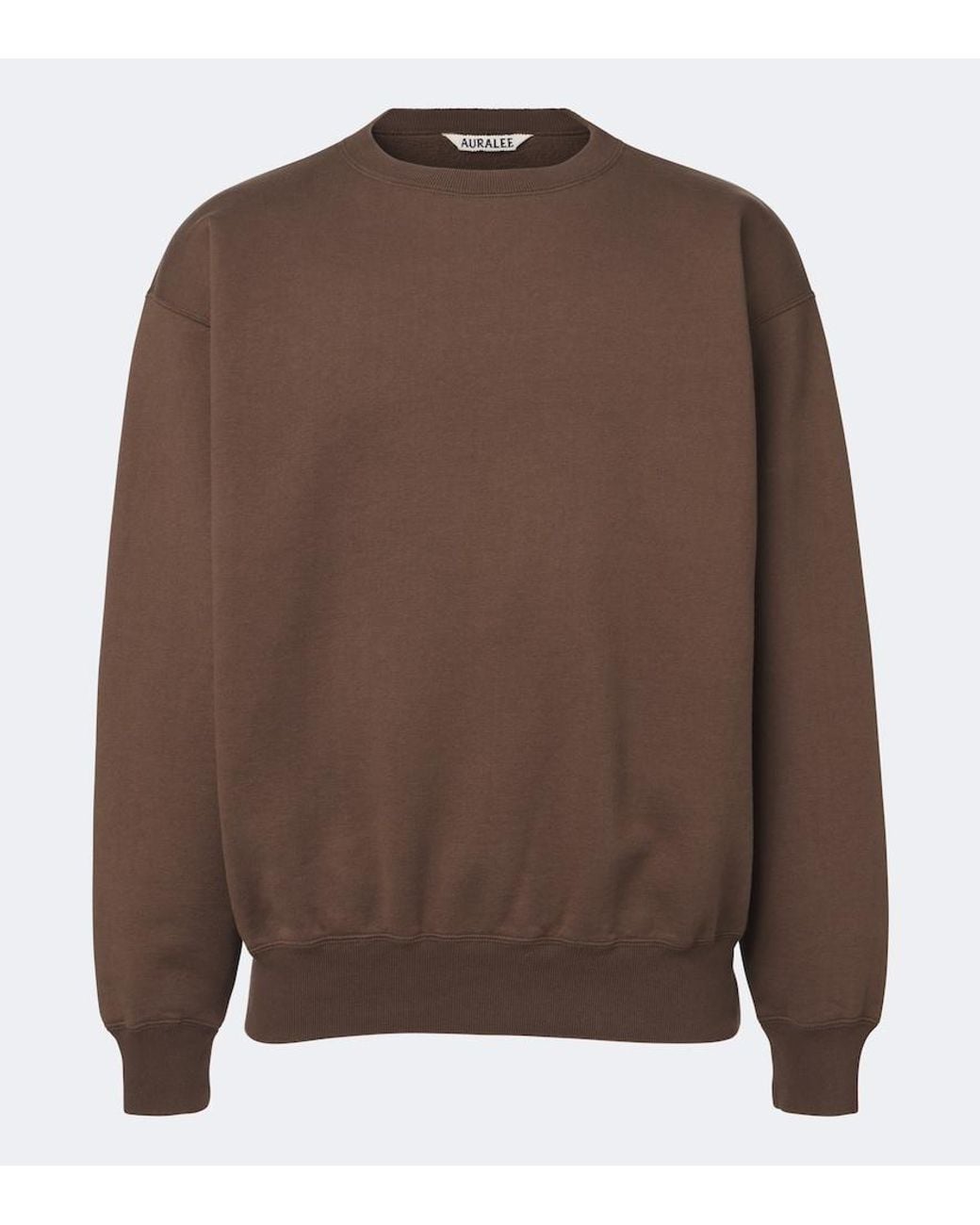 Auralee Brown Cotton Sweatshirt for men