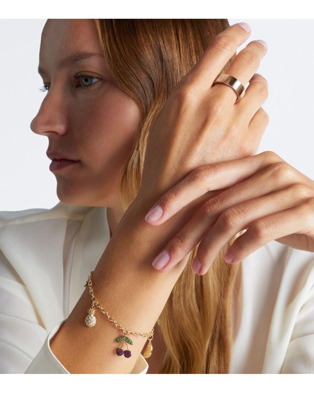 Pomellato White Iconica Medium 18Kt Rose Ring