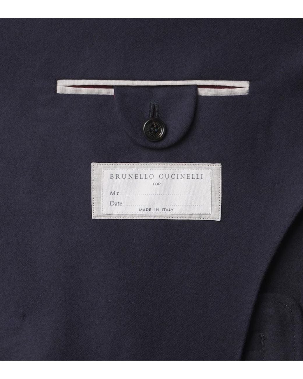 Brunello Cucinelli Blue Double-Breasted Virgin Wool Blazer for men