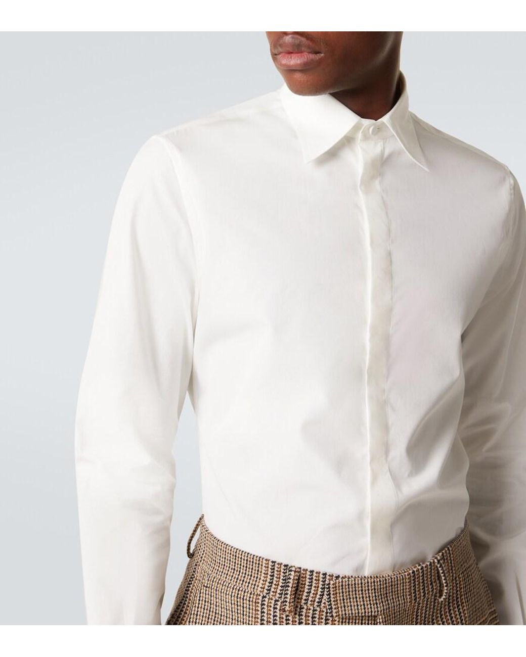 Valentino Garavani White Cotton Poplin Shirt for men