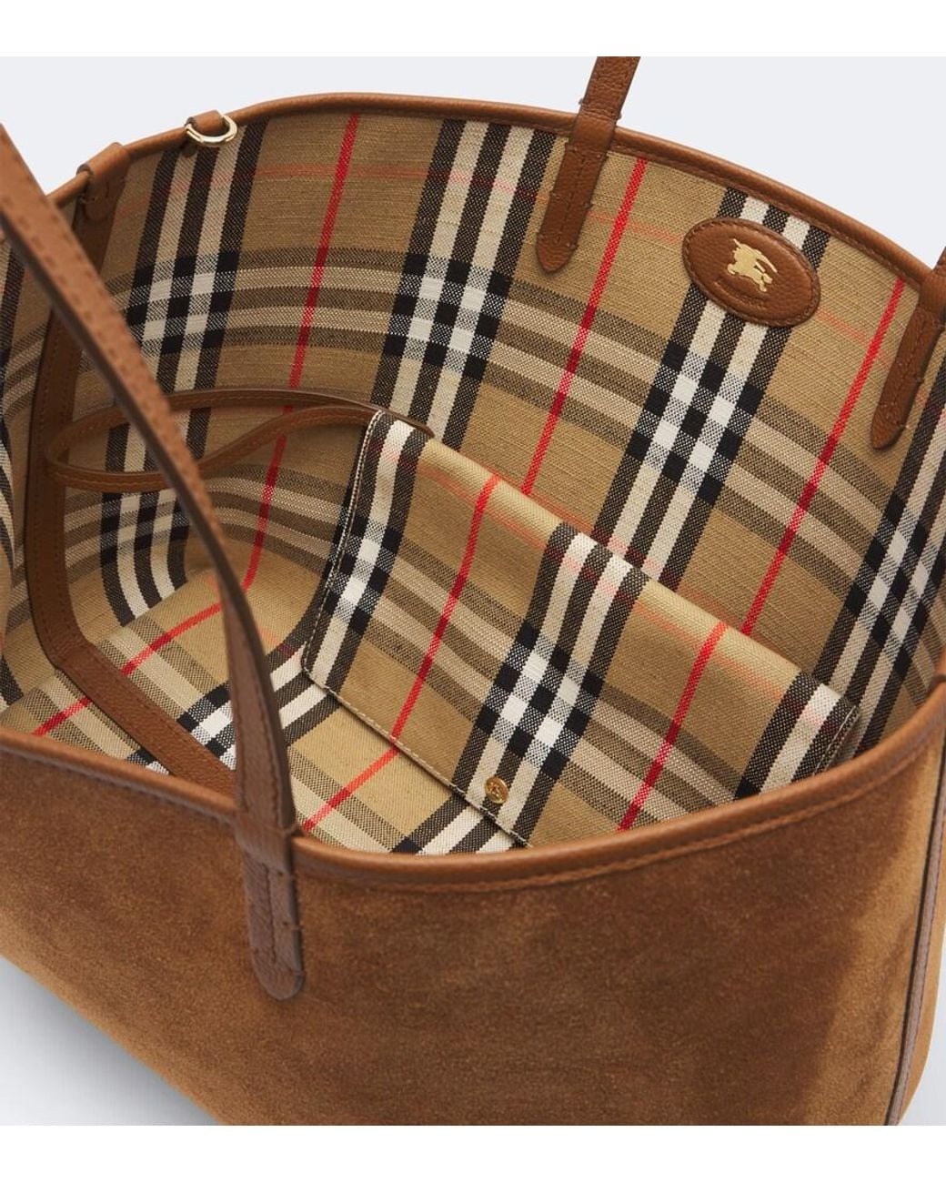 Burberry Brown Bloomsbury Medium Reversible Suede Tote Bag